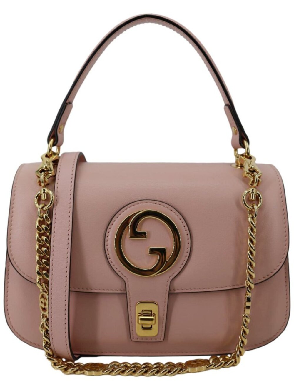 Gucci  Blondie Small Calfskin Leather Top Handle Shoulder Bag Pink 735101